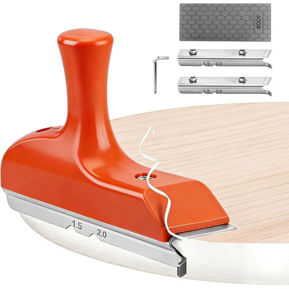 3 in 1 Edge Banding Trimmer Set with 2 Replacement Blades & Sharpening Stone  Woodworking Tools Edge Trimmer for PVC, ABS, Wood Veneer, Melamine & Furniture Edges