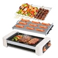 thumbnail image 1 of 3 In 1 Electric Hot Dog Roller Machine with Grill & Griddle 6-Roller Hot Dog Cooker Smokeless Non-Stick Indoor Outdoor with 3 Temp Levels for BBQ Sausages Skewers Burgers Vegetables, 1 of 17