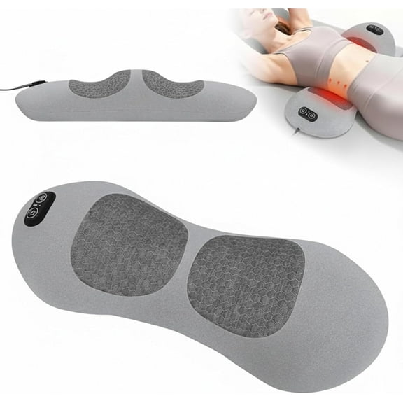 3 in 1 Electric Lumbar Support Pillow -Lower Back Massager with Heat & Vibration,Air Lift Technology,Ergonomic Memory Foam Back Massager for Pain Relief Deep Tissue