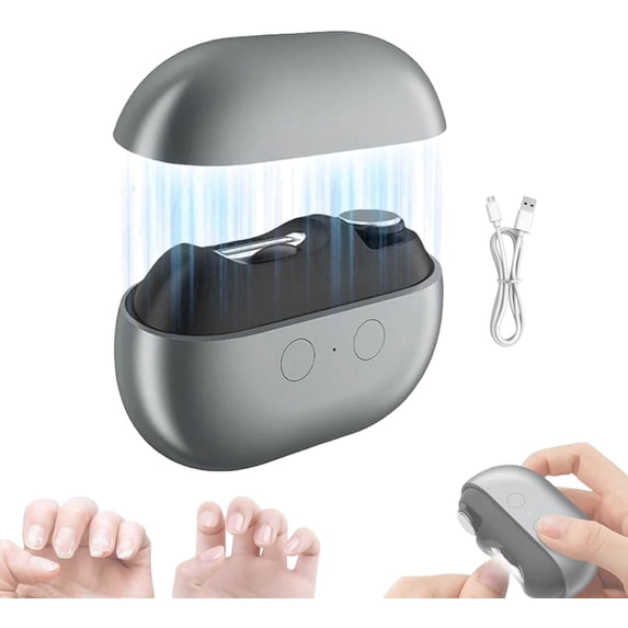 3 In 1 Electric Nail Electric Toenail Clippers For Seniors, Rechargeable Automatic Trimmer With LED Light And File, Quiet Portable Grooming Tool For Fingernails And Toenails