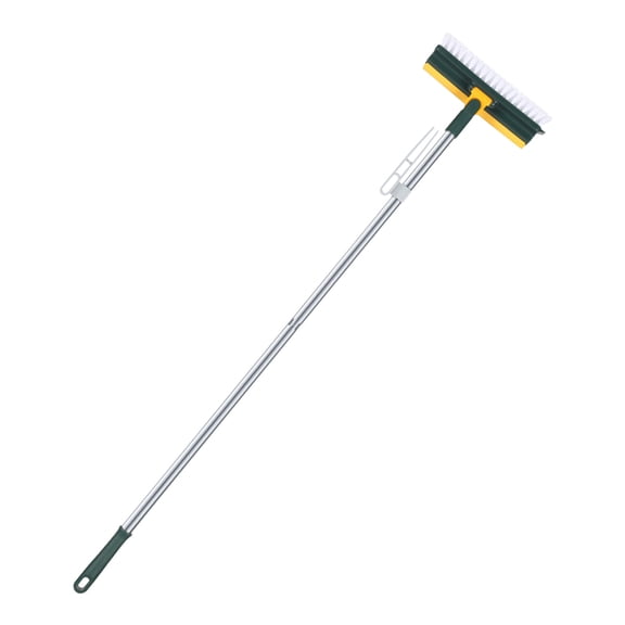 3 in 1 Floor Scrub Brush Floor Brush Scrubber with Long Handle, 42" Scrape and Heavy-Duty Stiff Bristle Scrubber Brush for Cleaning Shower Bathroom, Patio, Garage, Kitchen, Wall and Deck