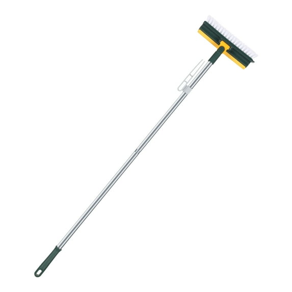3 in 1 Floor Scrub Brush Floor Brush Scrubber with Long Handle, 42" Scrape and Heavy-Duty Stiff Bristle Scrubber Brush for Cleaning Shower Bathroom, Patio, Garage, Kitchen, Wall and Deck