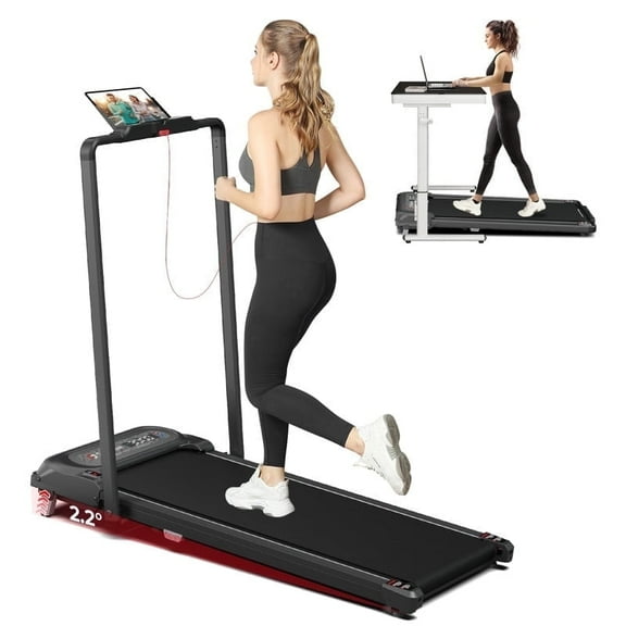 3 in 1 Folding Treadmill, Walking Pad Treadmill with Handle and Incline, Under Desk Treadmill 2.5HP, 265 lbs Weight Capacity, Remote Control