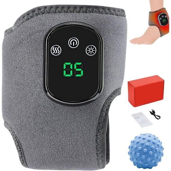 3 In 1 Foot Massager For Neuropathy, Foot Massager For Neuropathy - Wireless Portable Heated Ankle Wrap With 3 Vibration Modes & 5 Heat Levels For Pain Relie