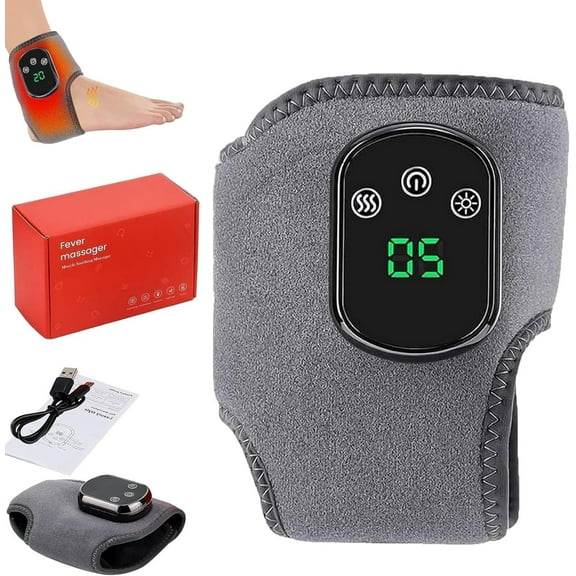 Foot Massager, Emsence Triple Therapy Foot Massager with 3 Vibration Mode, Heated Ankle Wrap, 5 Heat Leavel for Achilles Tendinitis and Plantar Fasciitis