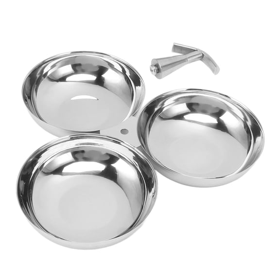 3 in 1 Fruit Bowl Snack Plate, Reusable Dessert Plates 304 Stainless Steel Serving Fruit Plate for Fridge Portable Snack Tray Serving Tray for Home Kitchen Party[A]