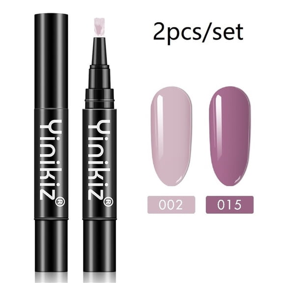 3 in 1 Gel Nail Varnish Pen - One Step Glitter Nail Gel, Quick Dry, UV LED Cure, Soak-off Gel, Nail Art Pen, Glitter Nail Polish, Professional & Home Use, Women, DIY Nail Design Makeup Organizers