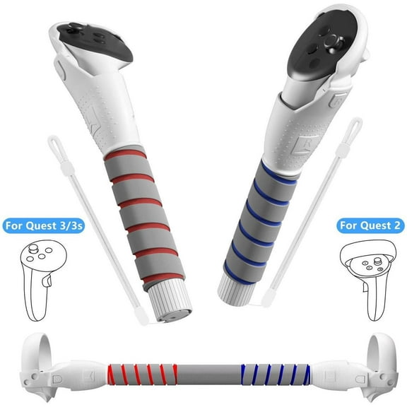 3 in 1 Gorilla Tag Long Arms for Meta Quest 3S/3 and Oculus Meta Quest 2,Beat Saber Handles Attachment/Golf Club Extension Grips for VR Sticks Controller Accessories