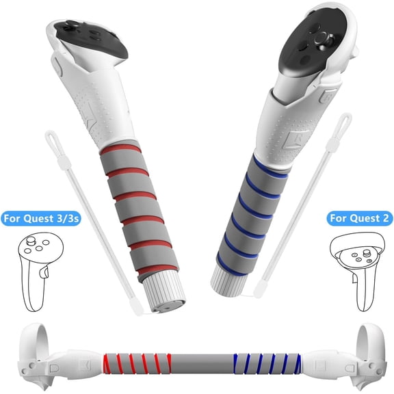 3 in 1 Gorilla Tag Long Arms for Meta Quest 3S/3 and Oculus Meta Quest 2,Beat Saber Handles Attachment/Golf Club Extension Grips for VR Sticks Controller Accessories,Enhance VR Game Experience