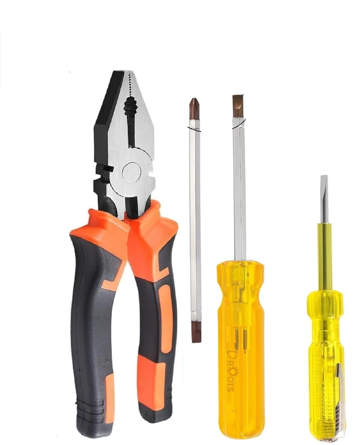3 In 1 Hand Tool Kit With Combination Plier 8 Inch +2 In 1 | Reversible ...