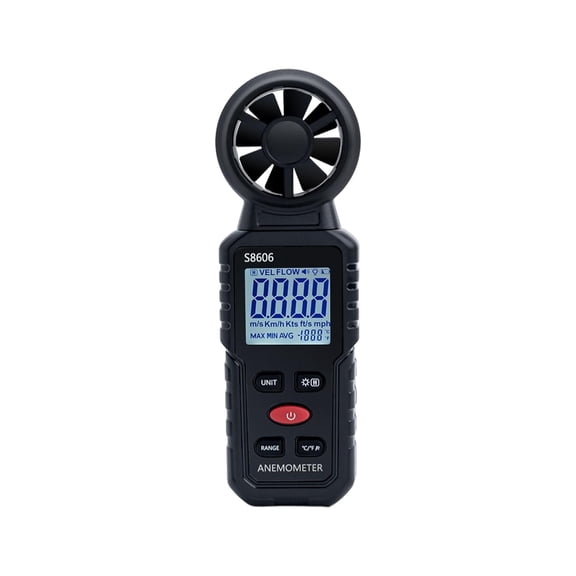 3 in 1 Handheld Digital Anemometer Wind Meter, High Precision Wind Speed Measuring, Digital Wind Speed Meter with Backlight for HVAC, Sailing, Fishing, and Indoor Outdoor Use