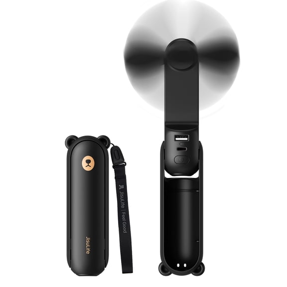 3 IN 1 Handheld Mini Fan - Portable Fan & Power Bank & Flashlight, 19H Max Cooling, USB Rechargeable, Pocket-Sized for Travel, Cruise, Concerts, Makeup