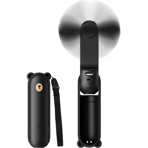 3 IN 1 Handheld Mini Fan - Portable Fan & Power Bank & Flashlight, 19H Max Cooling, USB Rechargeable, Pocket-Sized for Travel, Cruise, Concerts, Makeup