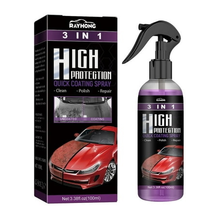 3 in 1 High Protection Fast Car Ceramic Coating Spray, Ottostuart Car Coating Agent,100ML Ceramic Car Coating Spray, Car Coating Fast Wax Polishing Spray,1 PCS