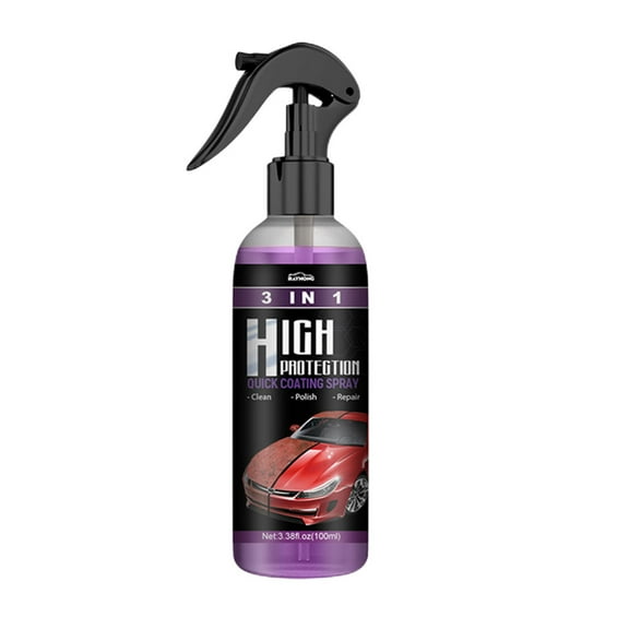 3 in 1 High Protection Quick Coating Spray,High Protection Quick Car Coating Spray,Car Coating Cleaning Spray,Quick Coat Car Wax Polish Spray for Cars (100ml)
