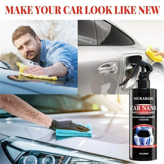 3 in 1 High Protection Quick Coating Spray,Waterless Coating Top Coat for Cars,High Protection Quick Car Coating Spray,Car Coating Cleaning Spray,Quick Coat Car Wax Polish Spray for Cars 250ml