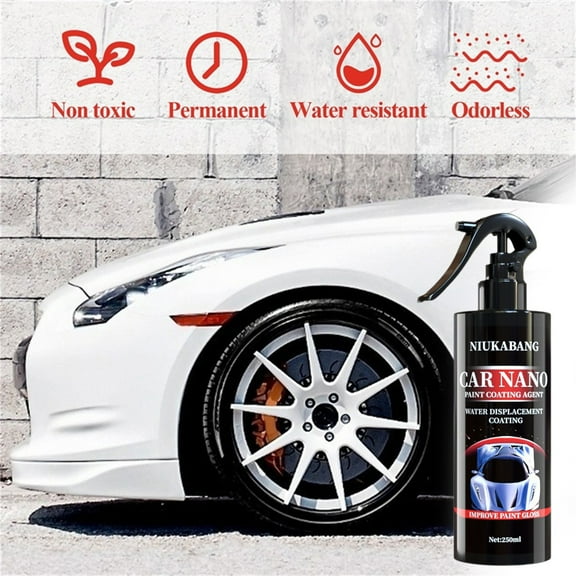 3 in 1 High Protection Quick Coating Spray,Waterless Coating Top Coat for Cars,High Protection Quick Car Coating Spray,Car Coating Cleaning Spray,Quick Coat Car Wax Polish Spray for Cars 250ml