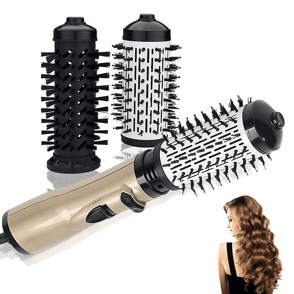 3 in 1 Hot Air Styler and Rotating Hair Dryer,Cepillo Giratorio Secador De Cabello,3-in-1 Hot Air Styler and 360 Rotating Hair Dryer for Dry Hair, Curl Hair, Straighten Hair