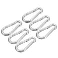 thumbnail image 1 of 3.1 Inch Snap Hooks, 6pcs Stainless Steel Spring Snap Hook M8 Metal Snap Clips Connector Large Buckle for Hammock Swing, 1 of 5