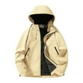 thumbnail image 1 of 3 in 1 Jacket Mens,Waterproof Windproof Softshell Jackets,Hooded Long Sleeved Zipper Sport Running Coats Fall Winter Lightweight Outwear for Outdoor Hiking Climbing Fishing, 1 of 9