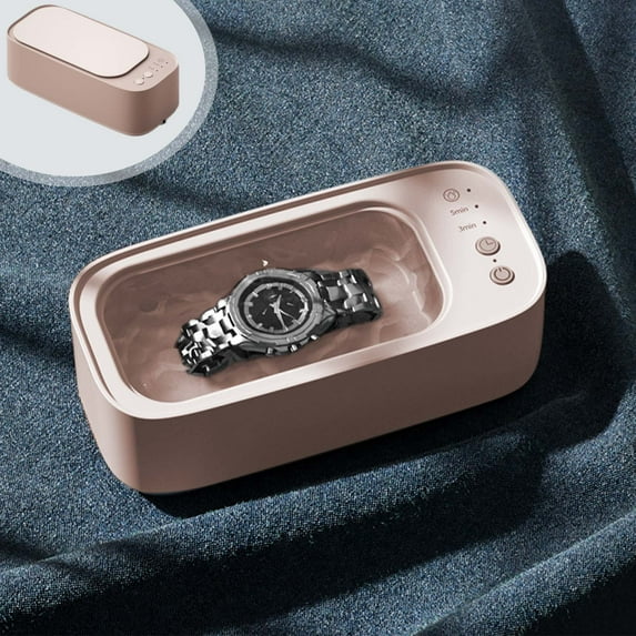 3 in 1 Jewelry Cleaner, Glasses Cleaning Machine with Wireless Charging, 45kHz Ultrasonic Cleaning, 3/5-Minute Modes, Low Noise, Portable for Rings Earrings Necklaces, Green