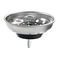 thumbnail image 1 of 3 in 1 Kitchen Sink Drain Strainer Stopper with Basket, Plug Pop Up 304 Stainless Steel Anti-Clogging Stoppers Combo for US Standard 3-1/2 Inch Drain, Silver, 1 of 8