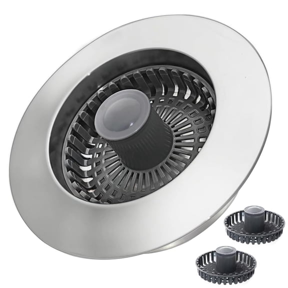 3 in 1 Kitchen Sink Stopper, Pop Up Kitchen Sink Drain Strainer, with an Extra Basket Strainer, Kitchen Sink Drain Stopper for US Standard 3-1/2 Inch, Brass Material Electroplate Silver
