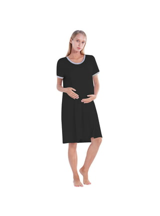 Inadays Women's Nursing Nightgown Short Sleeve Maternity Nursing