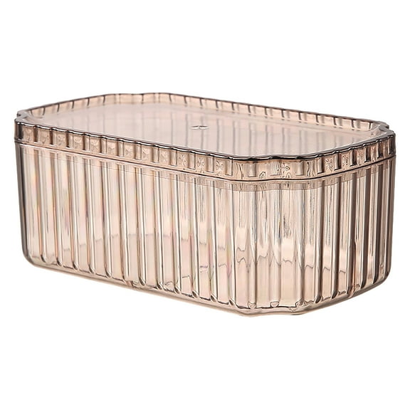 3/1 Layer Jewelry Organizer Box For Earrings Rings Necklaces Bracelets Clear Plastic Bead Storage Containers For Crafts Plastic, Khaki One Size