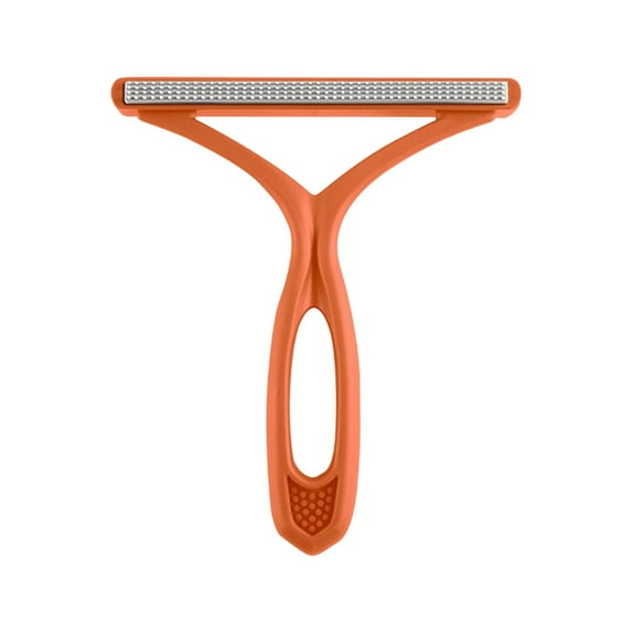 3 in 1 Lint Remover, Pet Hair Remover, Carpet Rake, Lint Brush, Lint Shaver for Carpets, Multi-Purpose for Fabric Edge and Carpet, Car Mat, Couch, Pet Bed, Furniture & Rug, 1Pc(Orange,5.5x4.7")