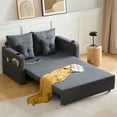 3 in 1 Loveseat Sleeper Sofa Couch Bed, 56" Full Size Convertible Sofa