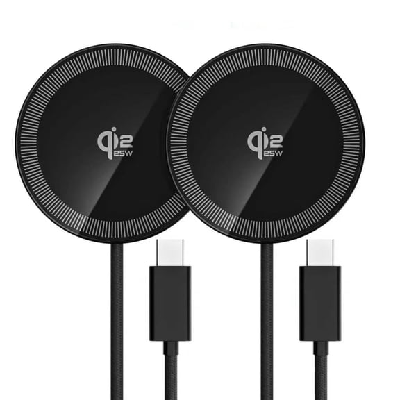 Magnetic Wireless Charger, 25W Magnetic Wireless Charging Pad Compatible for iPhone 17/16/15/14/13/12, AirPods,Ultra-Slim Case Friendly Charging Mat (Black)