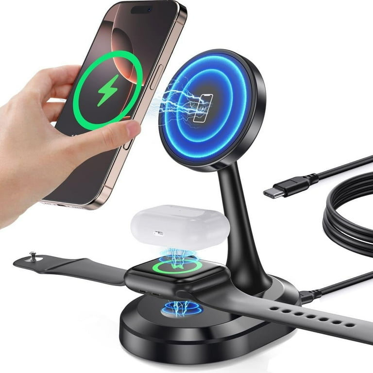 in Magnetic Wireless Charging Station Apple Devices 15W Fast