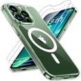 thumbnail image 1 of 3 in 1 Magnetic for iPhone 13 Pro Case Clear, with 2X HD Screen Protector, 12 FT Drop Protection, Compatible with Magsafe Case for iPhone 13 Pro Phone Case 6.1 inch, 1 of 5