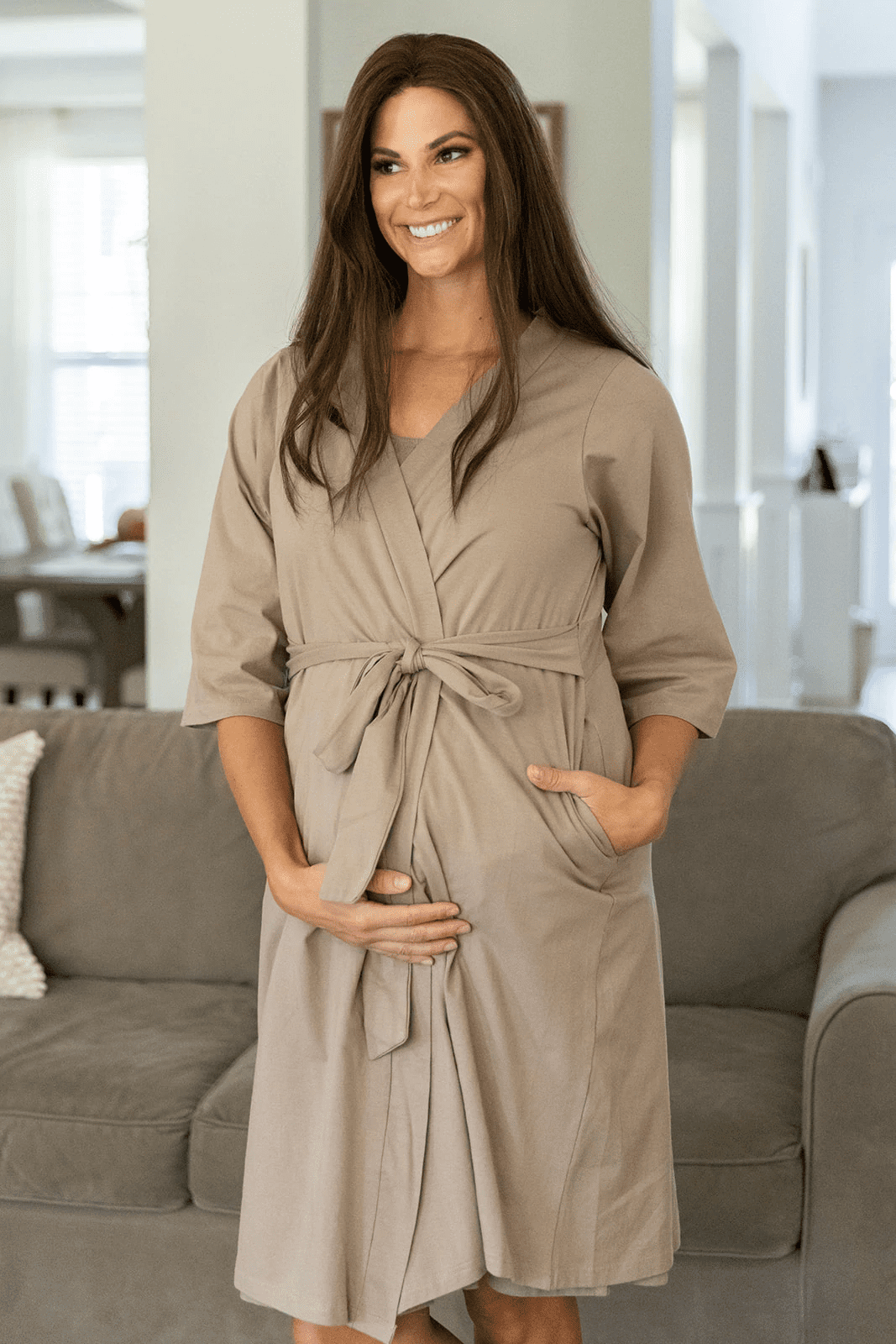 birthing gown and robe