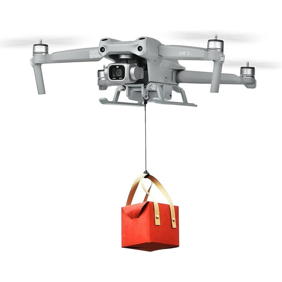 (3 in 1) Mavic Air 2S Landing Gear with Airdrop System Mavic Air 2 Light Landing Gear Payload/Delivery/Transport Release for DJI Air 2S Wedding Clip/Fishing Line with Bait Ring Thrower