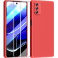 thumbnail image 1 of 3 in 1 for Moto G Stylus 5G 2022 case, with 2 Pack Screen Protector, Camera Protection，Liquid Silicone Slim Shockproof Protective Phone Case for Motorola Moto G Stylus 5G 2022 (Red), 1 of 12