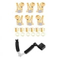 thumbnail image 1 of Multifunction Guitar Peg String Winder + String Pin Puller + String Cutter & 6 Guitar Tuning Pegs Verrouillage Tuner Touches Guitar Strings Button 3L + Gold, 1 of 8