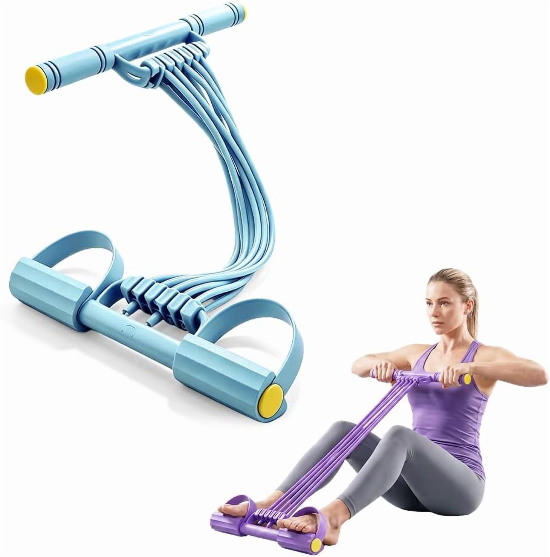 3 in 1 Multifunction Pedal Resistance Band,10-Tube Pedal Resistance Device,Adjustable Pedal Resistance Band with Handle,Natural Latex Sit-Up Trainer,Full-Body Shaping