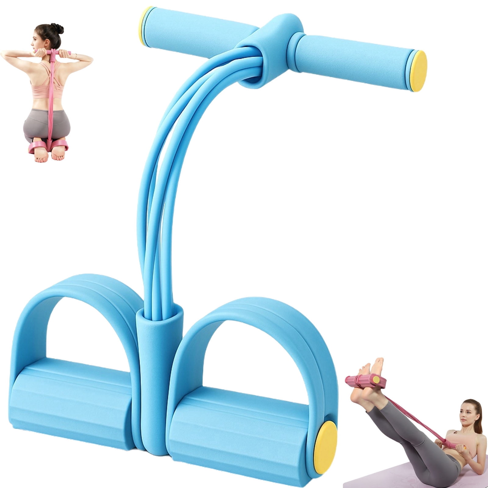 3 in 1 Multifunction Pedal Resistance Band, Foot-Loop Resistance Band, Flexible Resistance Design and Detachable Handles, Portable and Compact Structure, Ideal for Beginners to Practice