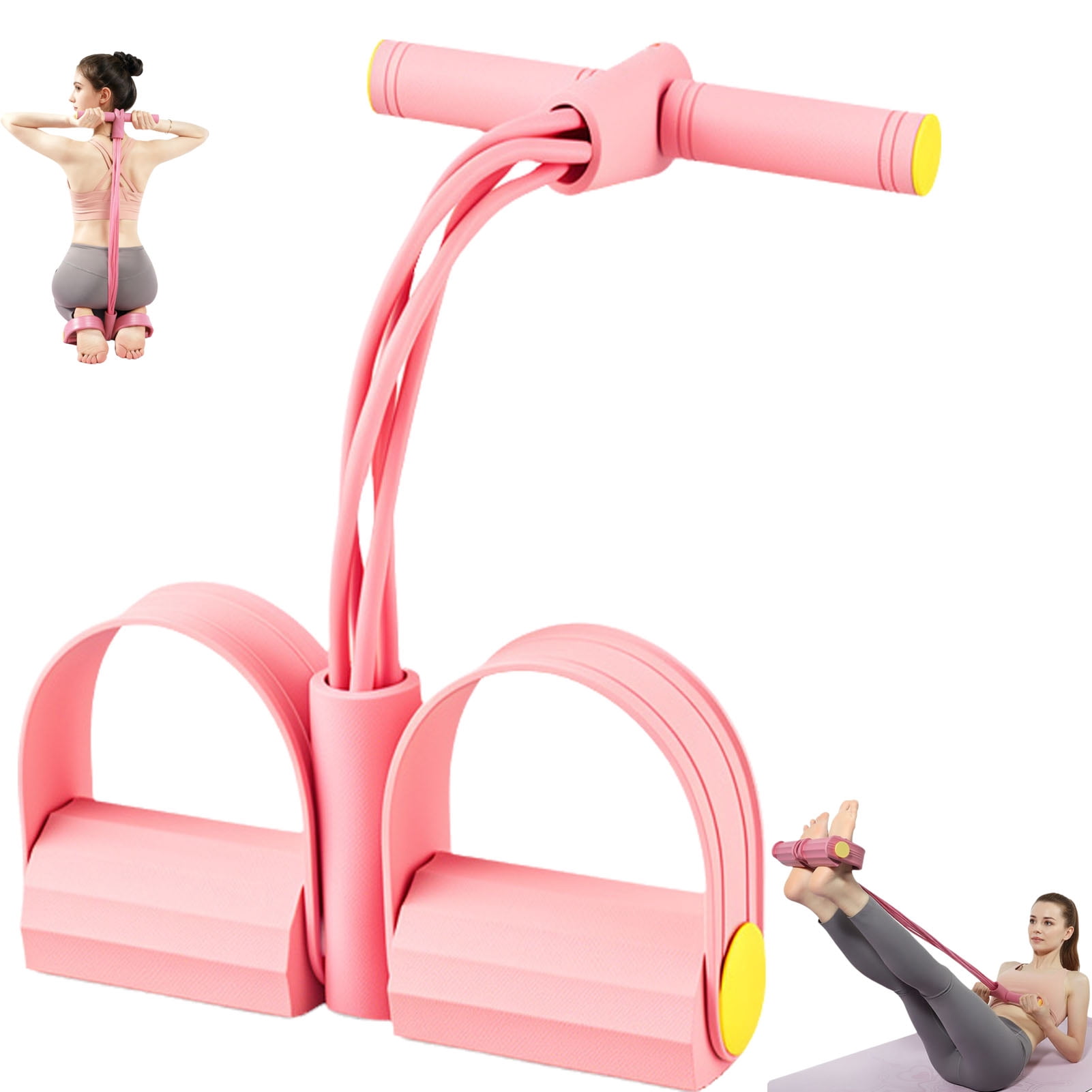 3 in 1 Multifunction Pedal Resistance Band, Foot-Loop Resistance Band, Flexible Resistance Design and Detachable Handles, Portable and Compact Structure, Ideal for Beginners to Practice