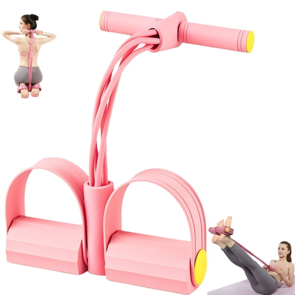 3 in 1 Multifunction Pedal Resistance Band, Foot-Loop Resistance Band, Flexible Resistance Design and Detachable Handles, Portable and Compact Structure, Ideal for Beginners to Practice