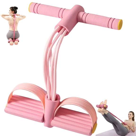 3 in 1 Multifunction Pedal Resistance Band, Foot-Loop Resistance Band, Flexible Resistance Design and Detachable Handles, Portable and Compact Structure, Ideal for Beginners to Practice