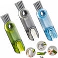 thumbnail image 1 of 3 in 1 Multifunctional Cleaning Brush Tiny Bottle Cup Lid Brush Straw Cleaner Tools Multi-Functional Crevice Cleaning Brush Home Kitchen Cleaning Tools-1PC Blue, 1 of 8