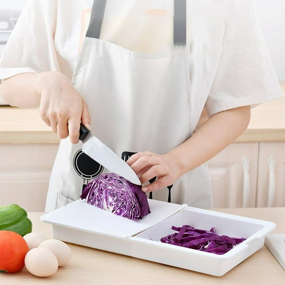 3 in 1 Multifunctional Cutting Board with Vegetable Container Basket, Foldable Design for Washing Draining and Storage, Space Saving Kitchen Tool for Camping, Picnics, and Small Spaces