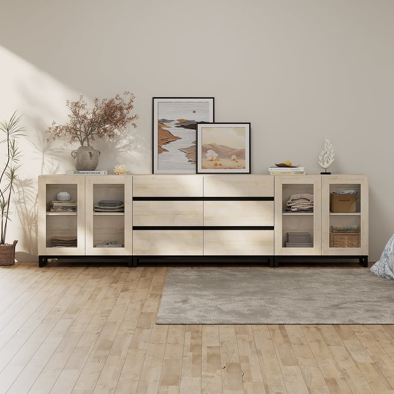 modern closet dresser White Dresser 6 Drawer Dresser for Bedroom Modern Wooden Closet Double  Dresser Closet Living Room Hallway Entryway Dressing Room