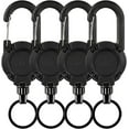 thumbnail image 1 of 3 in 1 New Multifunctional Retractable Pull Reel Carabiner Keychain, Heavy Duty Carabiner Badge Holder & Retractable Keychain with Badge Strap and Key Ring, 1 of 8