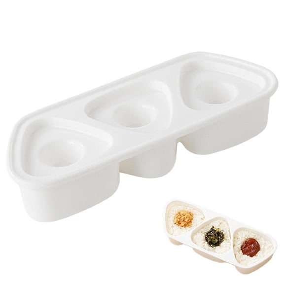 3 in 1 Onigiri Mold, 3 in One Onigiri Mold, Once Quickly Make Triangle Sushi mold, Multifunctional Onigiris Maker for Sushi Musubi, Easy to Store Carry and Clean and Non-stick for Picnic