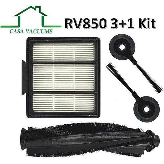 3+1 PK Replacement for Shark ION Robot S87 R85 RV850 RV850BRN, RV850WV, RV851WV, RV700_N, RV720_N, RV750_N Vacuum Cleaner. 1 Main Brush Roller + 2 Side Brushes + 1 Hepa Filter