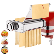 GVODE 3 in 1 Stainless Steel Pasta Maker Attachment for KitchenAid Stand Mixer